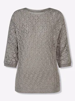 Witt Ajourpullover hellgrau-meliert – Produktbild 1 von 1