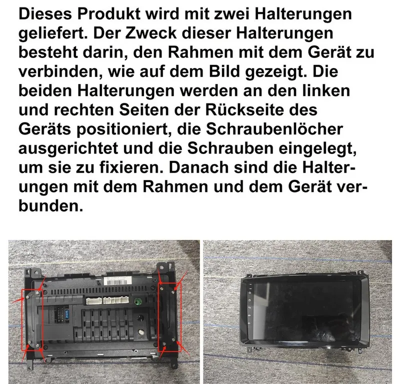 ESSGOO Android 15 Für Mercedes-Benz A/B Klasse/Vito W169 W639 W245 W906 Navigationsgerät (2 DIN Carplay Bluetooth Navigationsgeräte Rückfahrkamera(optional), Schwarz, – Produktbild 4 von 6