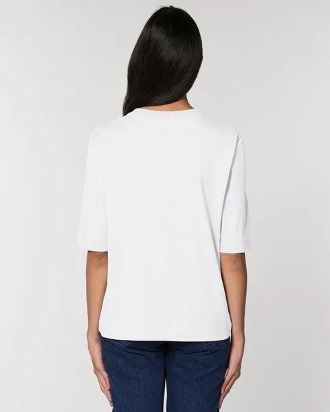 Human Family Human Family Kastenförmiges Damen T-Shirt "HMN FMLY", Weiss, – Produktbild 3 von 3