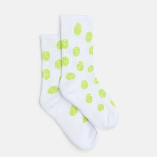 Natural Vibes Natural Vibes Padel Socken | Padelbälle Socken | Bio GOTS | Tennissocken | Herren Damen Socken | Unisex – Produktbild 1 von 2