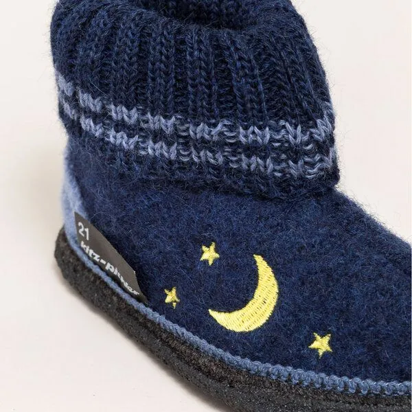Kitz-Pichler Kitz-Pichler Hüttenschuhe Kauns Mond+Sterne, Dunkel-blau, – Produktbild 3 von 4