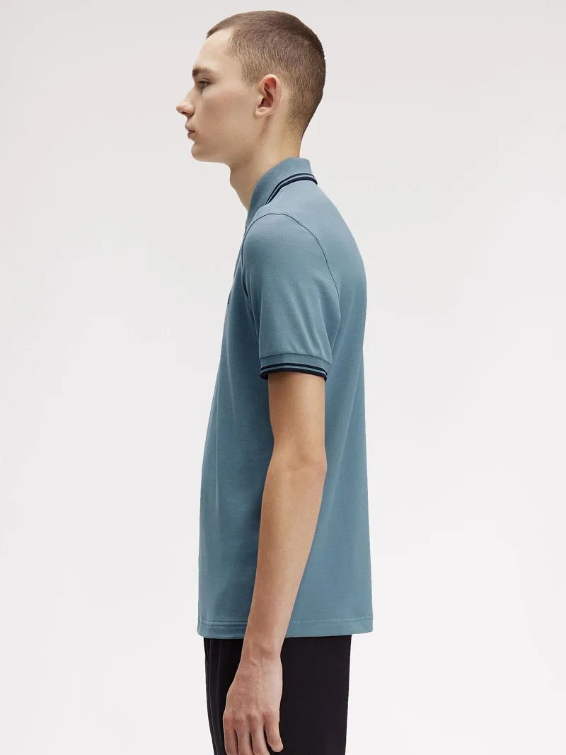 Fred Perry Fred Perry Polo Twin Tipped M3600 Blau Z56 - Größe M, Blau, – Produktbild 2 von 5