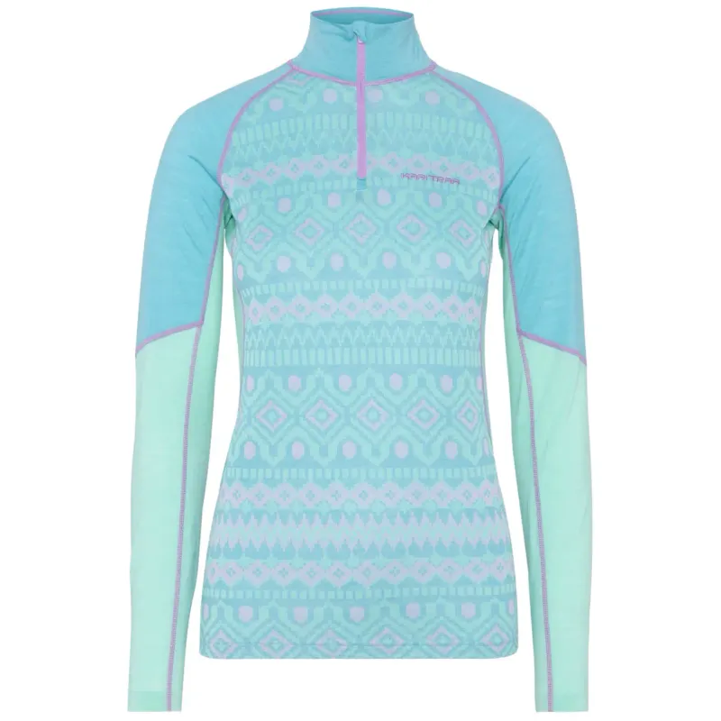 Kari Traa Damen Langarm-Demi-Zip-Trikot Kari Traa Malia, Bleu, – Produktbild 1 von 1