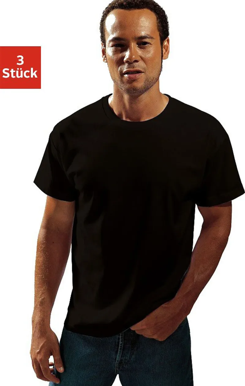 H.I.S T-Shirt, Grau-meliert, weiß, schwarz, – Produktbild 1 von 3