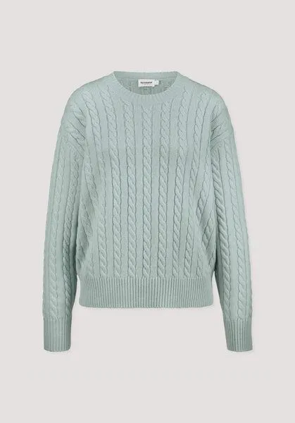 hessnatur hessnatur Pullover Oversize aus Bio-Schurwolle mit Cashmere, Polargrün, – Produktbild 4 von 4