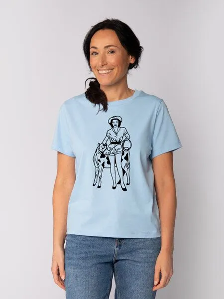 watapparel watapparel T-Shirt Frauen Cowgirl, Blue soul, – Produktbild 1 von 4