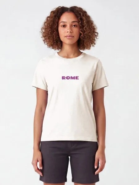 watapparel watapparel T-Shirt Frauen Rome Flora, Off white, – Produktbild 3 von 4