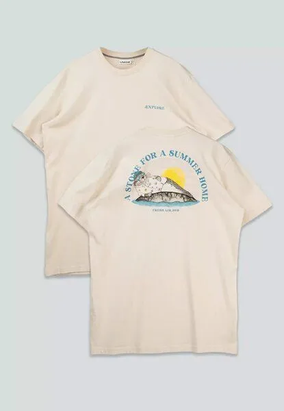 LAKOR LAKOR T-Shirt aus Bio-Baumwolle - Vacation Stone Back, Grey, – Produktbild 4 von 4