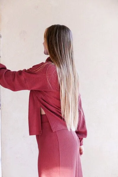 Vivien Joy Vivien Joy Wide Leg Pants Aila Comfy, Cider (rot), – Produktbild 1 von 4