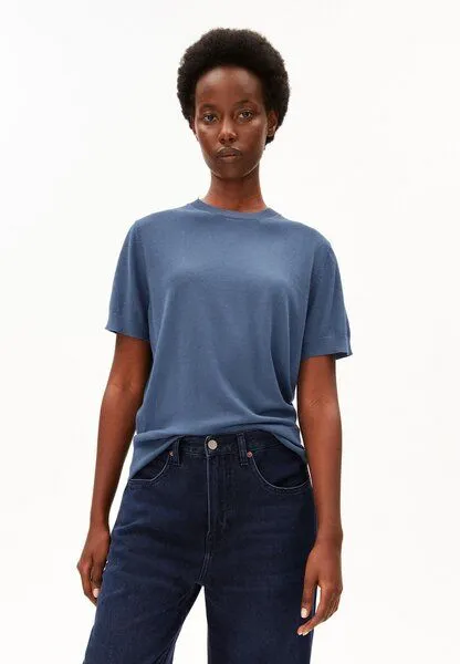 ARMEDANGELS ARMEDANGELS FINE KNIT Damen Strickshirt aus TENCEL Modal Mix, Dusty moon, – Produktbild 1 von 4