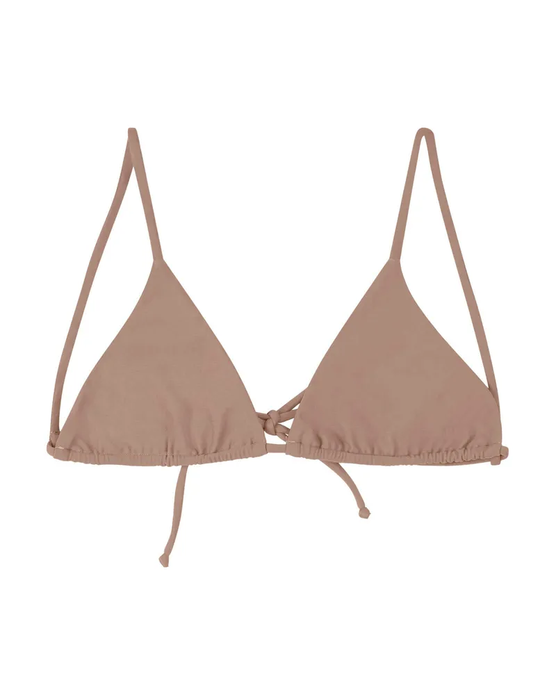 MATONA MATONA Damen vegan Triangel-Bikinioberteil Taupe, Dunkelbraun, – Produktbild 1 von 2