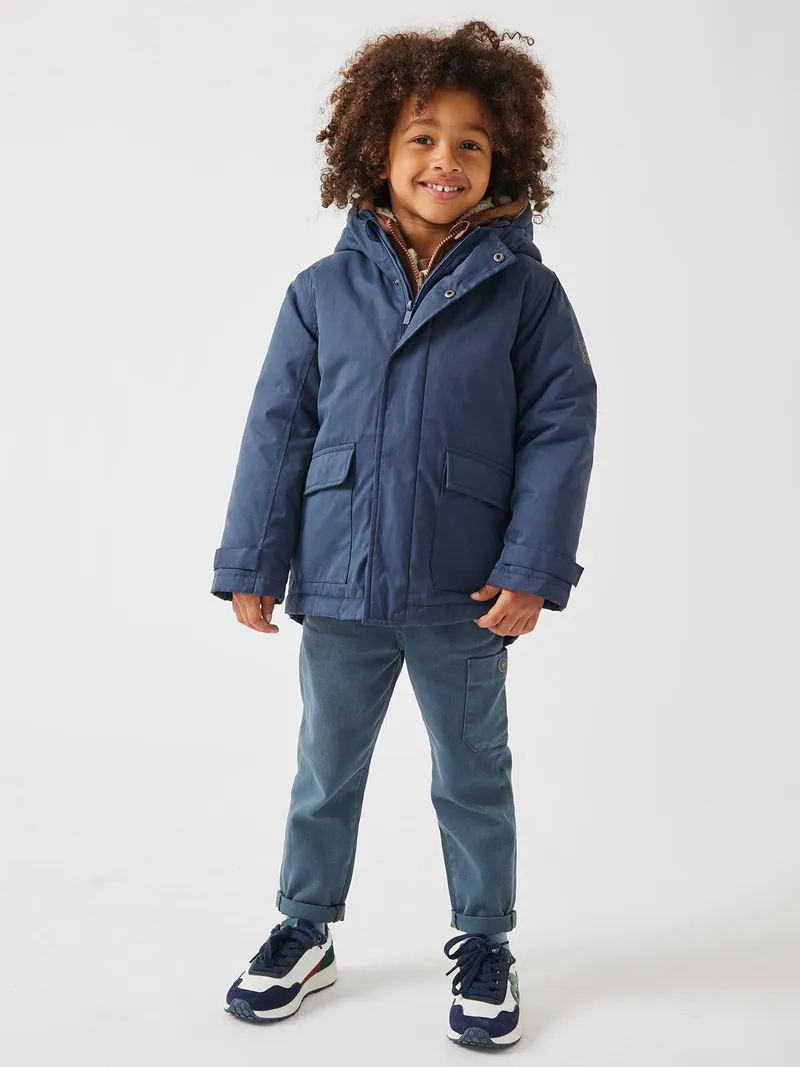 Vertbaudet Vertbaudet Jungen 3-in-1-Jacke mit Polyester, Dunkelblau/braun, – Produktbild 3 von 4