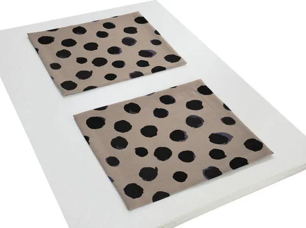 Nature by Adam Nature by Adam Tischset 2er Pack aus Leinen und Bio-Baumwolle - Made in Germany - Dots, Lila, – Produktbild 2 von 4