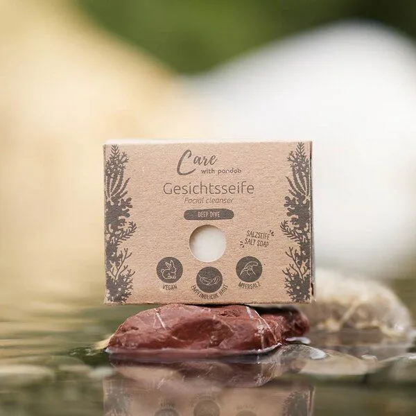 pandoo pandoo Feste Salzseife - Gesichtsseife - Deep Dive 100g - Naturkosmetik – Produktbild 3 von 4