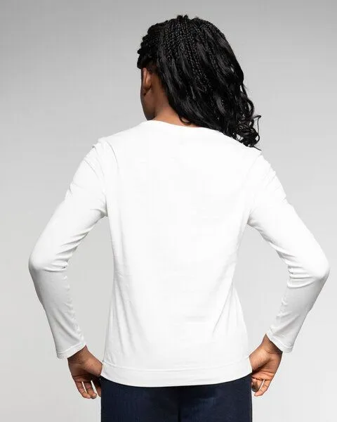 Alma & Lovis Alma & Lovis Royal Jersey Langarmshirt aus Organic Cotton | Royal Longsleeve, White (weiss), – Produktbild 4 von 4