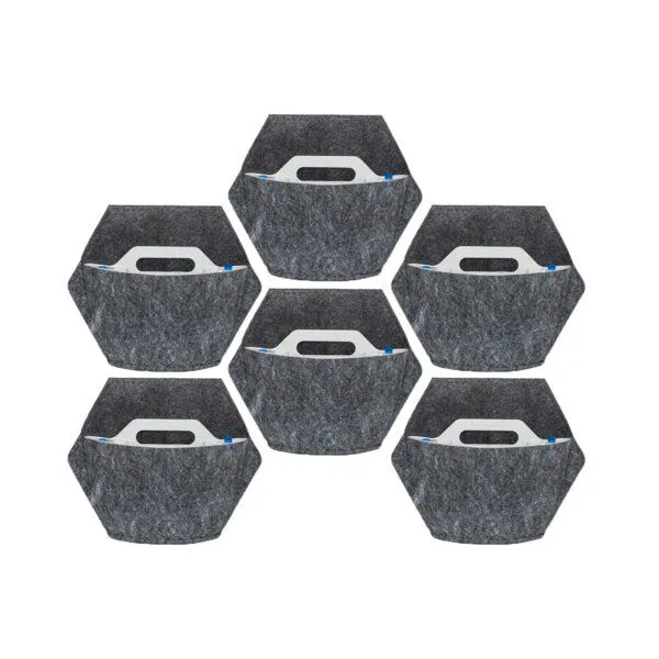 CitySens CitySens 6er-Pack Wand-Blumentopf mit Textilbezug und automatische Bewässerung, Gris, – Produktbild 1 von 3