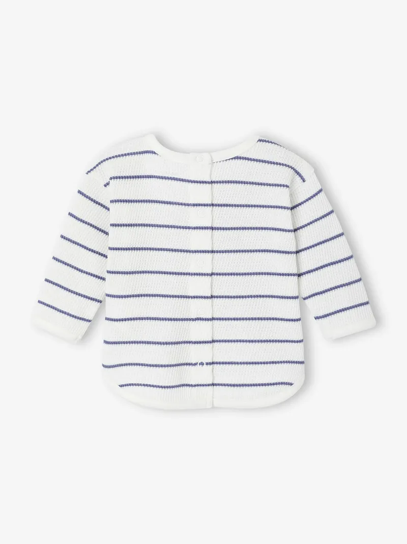 Vertbaudet Baby Shirt aus Waffelpikee, Wollweiß, – Produktbild 4 von 4