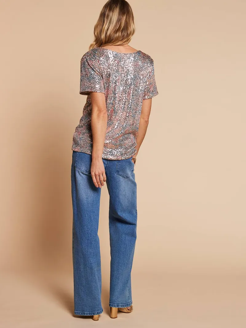 Envie De Fraise Festlicher Umstandsshirt mit Pailletten ENVIE DE FRAISE, Mehrfarbig, – Produktbild 4 von 4