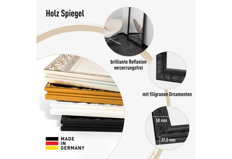 nielsen HOME Wandspiegel Spiegel Francesca, Gold, – Produktbild 3 von 5