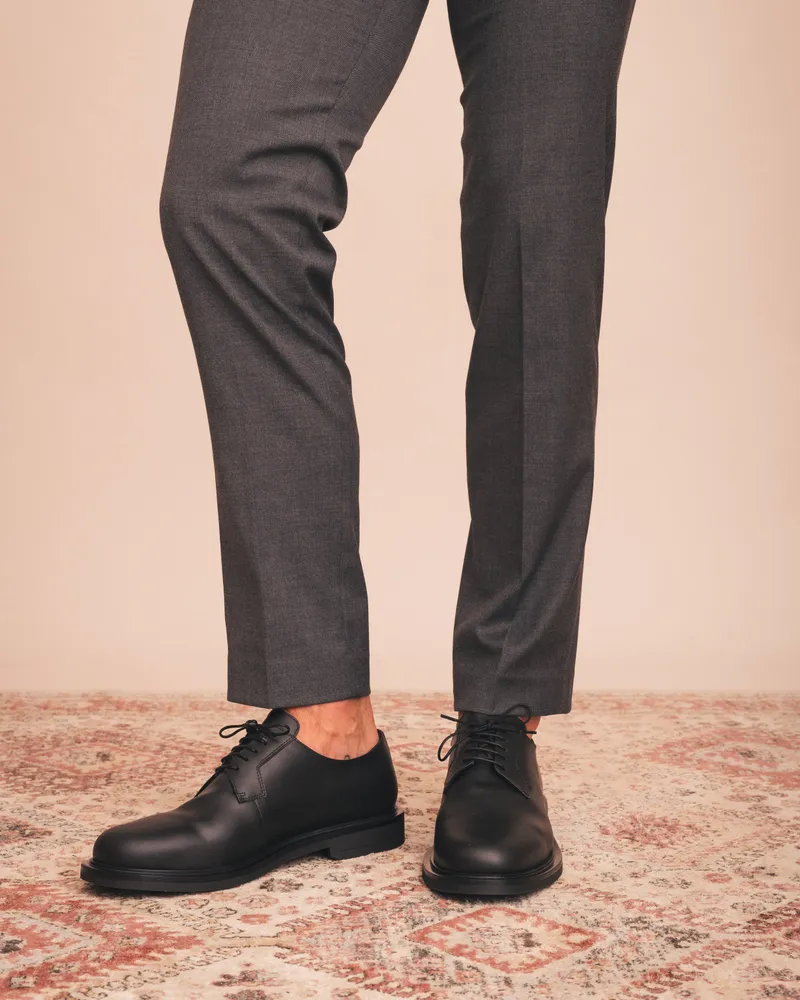 NAE NAE Herren vegan Derby Schuhe Oto Schwarz, Schwarz, – Produktbild 1 von 2