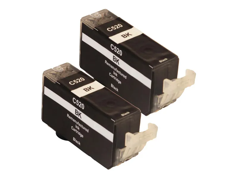Memo memo Tintenpatronen ersetzt Canon PGI-520BK schwarz, 2 Stk. – Produktbild 1 von 2