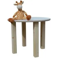Die Schreiner Christoph Siegel Die Schreiner Christoph Siegel Kindertisch - rund - weiße Tischplatte Ø 58 cm - NEU – Produktbild 1 von 1