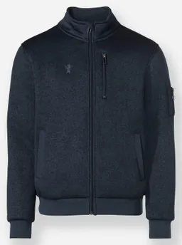 marco donati Strickfleece-Jacke dunkelblau-meliert – Produktbild 1 von 1