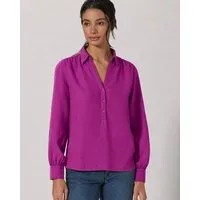 HempAge HempAge Damen Schlupfbluse Hanf/Biobaumwolle Normal Fit, Violet (lila), – Produktbild 1 von 1