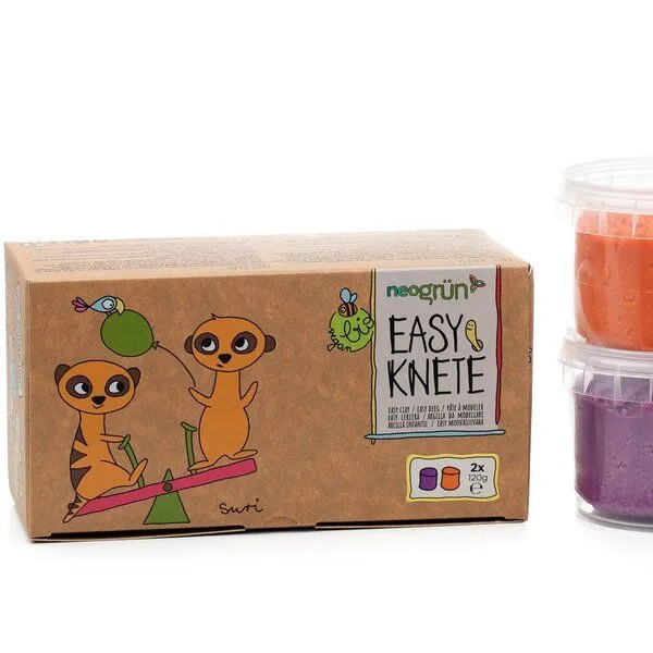 neogrün neogrün Easy-Knete 2er Set "Suri", Orange/violett, – Produktbild 5 von 5