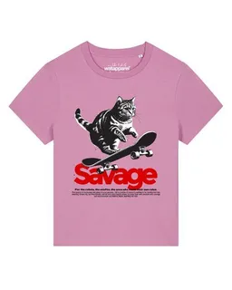 watapparel watapparel T-Shirt Frauen Savage Cat – Produktbild 1 von 1