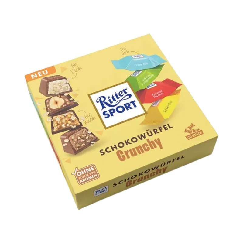 Ritter Sport Ritter Sport Schokolade, Ritter Sport Schokowürfel Crunchy gefüllte Vollmilchschokolade 153g – Produktbild 1 von 3