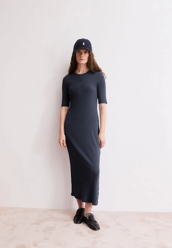 ARMEDANGELS ARMEDANGELS Jerseykleid SEHAARAA GMT DYE (Fitted) Rippkleid aus Bio-Baumwoll Mix, Blau, – Produktbild 4 von 4