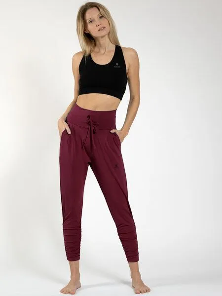 Magadi Magadi Yogahose FRANCIS aus Naturmaterial, Rot (dark red), – Produktbild 4 von 4