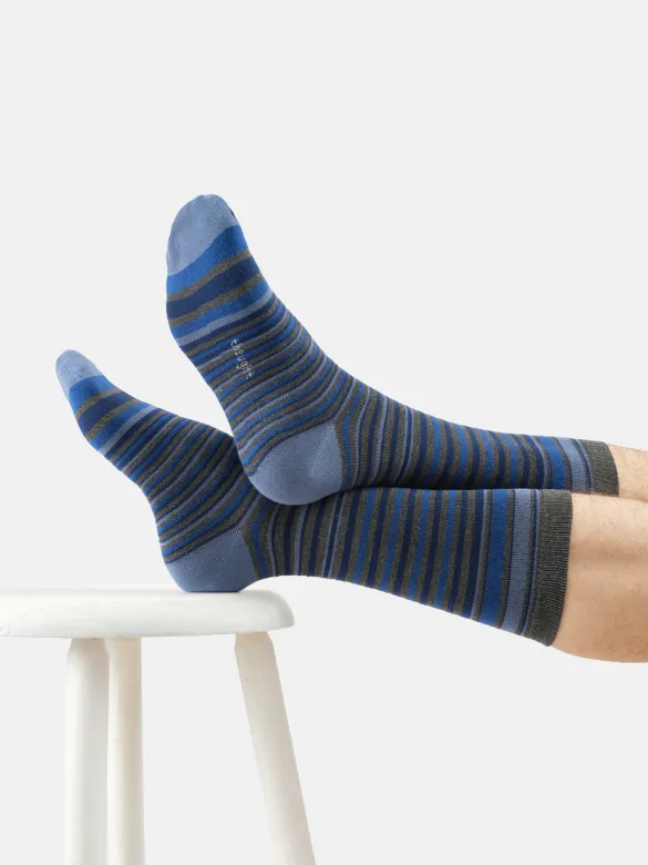 Thought Socken Modell: Classic Linear Stripe, Dark grey marl, – Produktbild 1 von 1