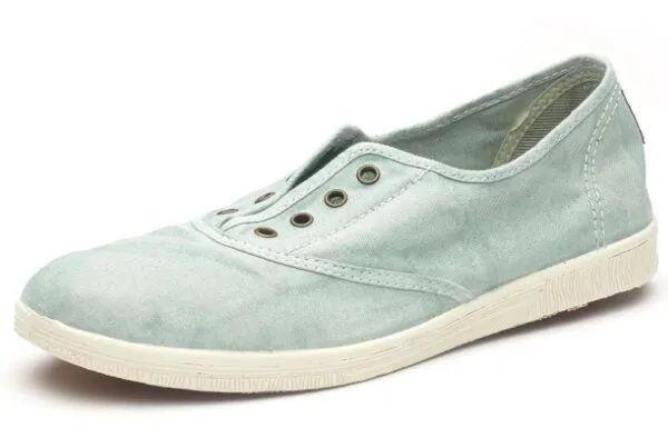 Natural World Natural World Vegan Damen Sneaker washed - Old Arum, Blau (aqua), – Produktbild 3 von 4