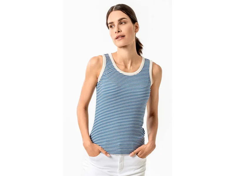 Living Crafts Living Crafts - Damen Top (57% Bio-Baumwolle; 38% Modal; 5% Elasthan), Gestreift, – Produktbild 2 von 2