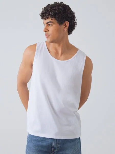 Honest Basics Honest Basics Herren Muskeltank aus Bio- und recycelter Baumwolle, Weiß, – Produktbild 2 von 4