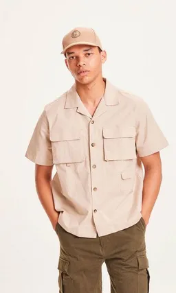 KnowledgeCotton Apparel KnowledgeCotton Apparel Hemd - Wave Canvas aus Bio-Baumwolle – Produktbild 1 von 1
