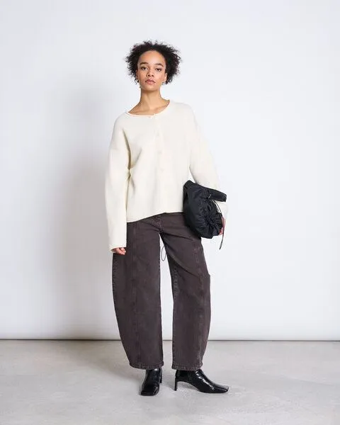 JAN N JUNE JAN N JUNE OVERSIZED WOOL CARDIGAN TINCO, White, – Produktbild 1 von 4