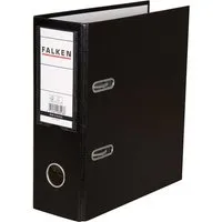Falken 10 Falken Ordner, kaschierter Karton PP, 250 g/m², DIN A5 hoch, RB 80 mm, schwarz – Produktbild 1 von 1