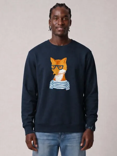 watapparel watapparel Sweatshirt Unisex Fuchs, French navy, – Produktbild 2 von 2