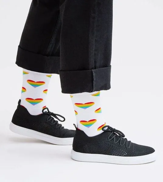Natural Vibes Natural Vibes Rainbow Heart Socken aus Biobaumwoll-Mix, Mehrfarbig, – Produktbild 3 von 4