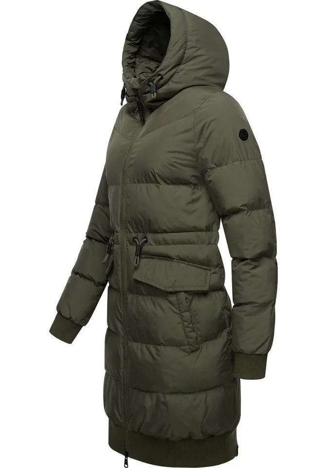ragwear ragwear Steppmantel Briosh Wasserdichter Damen Wintermantel mit Kapuze, Grün, – Produktbild 2 von 5