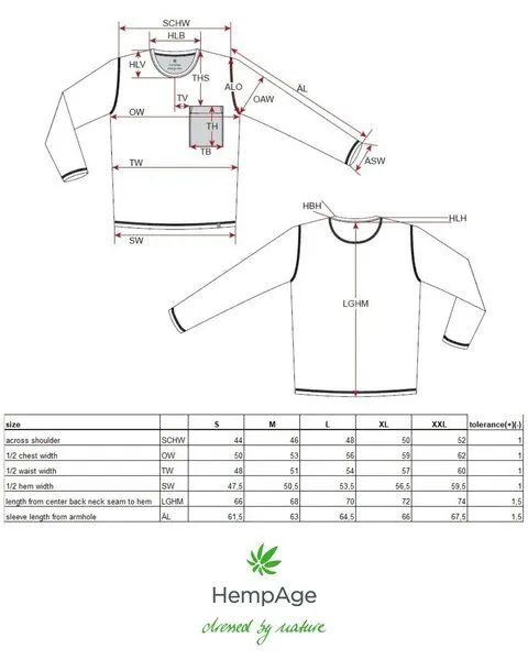 HempAge HempAge Herren Langarmshirt mit Brusttasche Hanf/Biobaumwolle Normal Fit, Wine (rot), – Produktbild 4 von 4