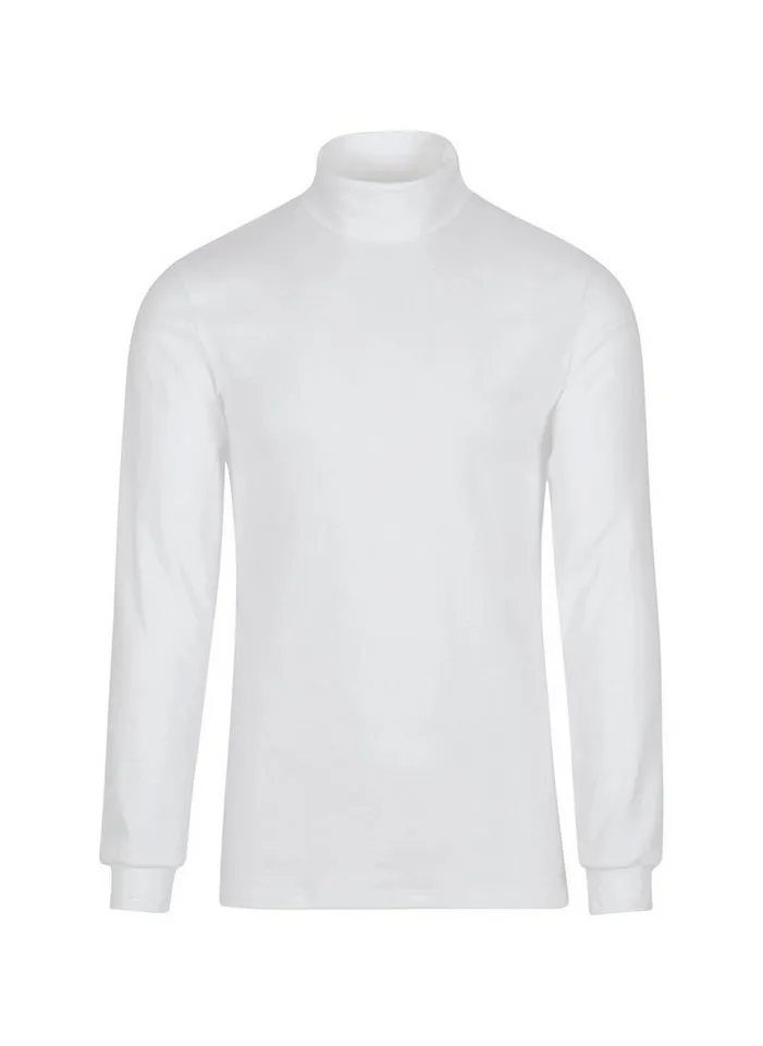Trigema Rollkragenshirt TRIGEMA Langarm Ski- und Sport-Rollkragenpullover (1-tlg), Weiß, – Produktbild 1 von 2