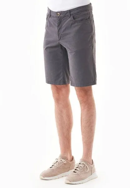 ORGANICATION ORGANICATION Regular-Fit Shorts aus Bio-Baumwolle, Asphalt, – Produktbild 3 von 4