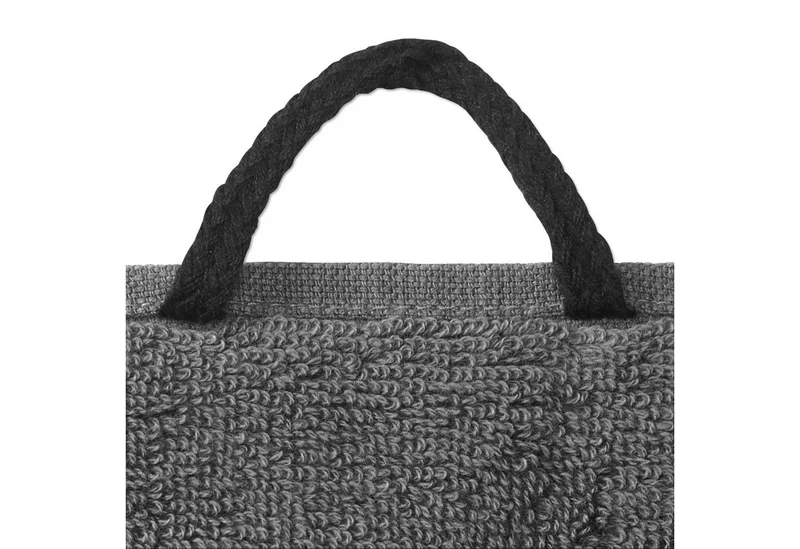 BVB Handtuch BVB Duschtuch grau/schwarz 70x140 cm, Baumwolle (Packung, 1-St), Grau, – Produktbild 4 von 4
