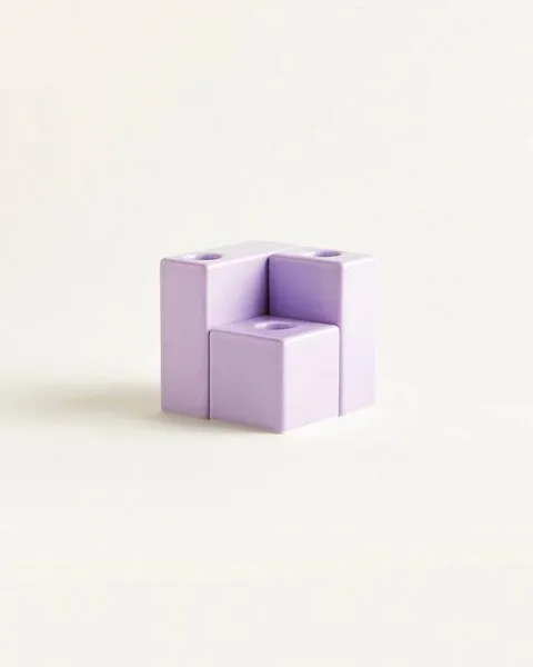 onomao onomao - Kerzenständer 4 BLOCKS, Lila, – Produktbild 1 von 3