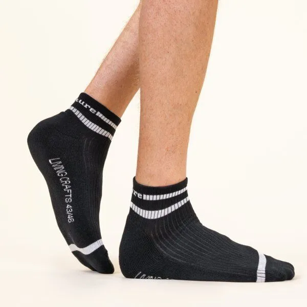 Living Crafts Living Crafts Hohe Sneaker-Socken, 2er Pack - ORELL, Black (schwarz), – Produktbild 2 von 3