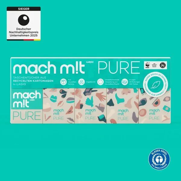 mach m!t mach m!t Taschentücher 4 -lagig - PURE – Produktbild 1 von 4